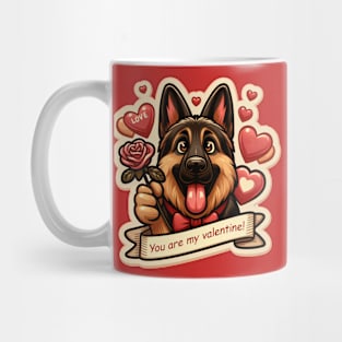 German Shepherd Valentine's day Mug